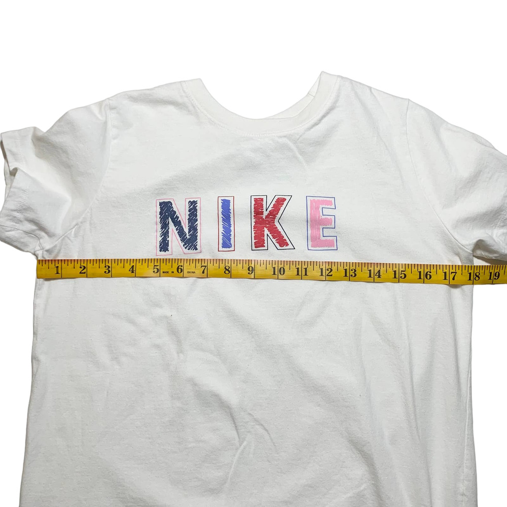 Nike | Youth | White Multicolor Graphic Logo Tee | Size XL - Picture 4 of 8